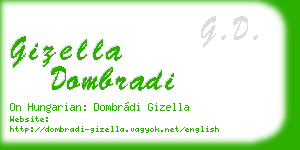 gizella dombradi business card