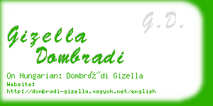 gizella dombradi business card